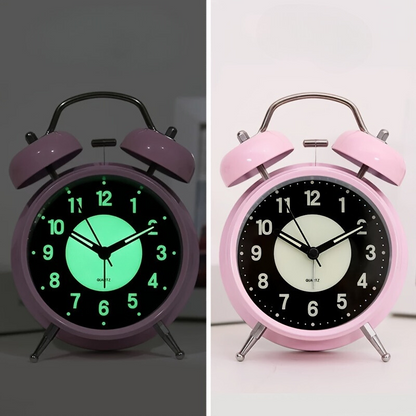 Fluorescent travel alarm clock