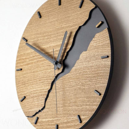 Minimalistické dřevěné nástěnné hodiny