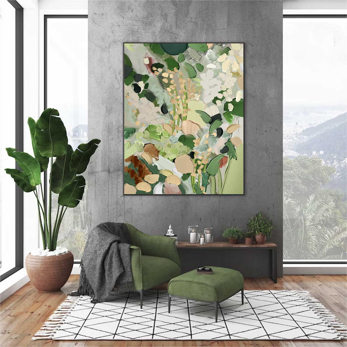 Tableau sur toile bouquet de fleurs