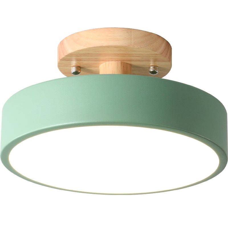 Lampa sufitowa drewniana z ściemnianiem