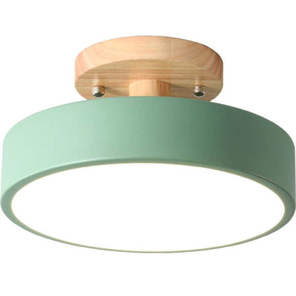 Lampa sufitowa drewniana z ściemnianiem