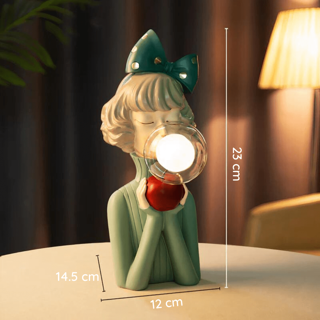 Table lamp with a shade and USB port