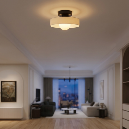Lampa sufitowa tekstylny abażur