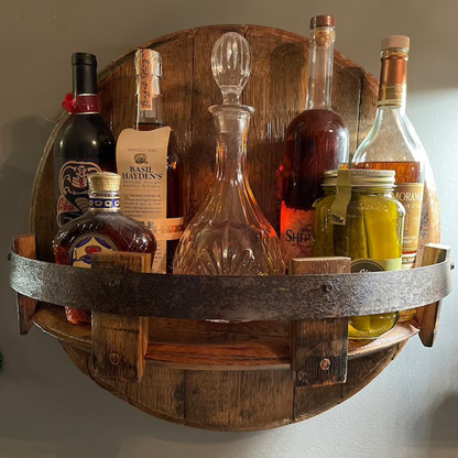 Wall-mounted bottle rack
