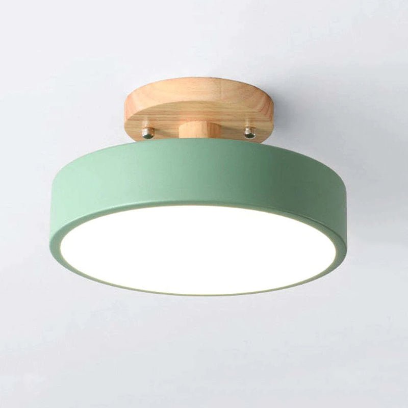 Lampa sufitowa drewniana z ściemnianiem