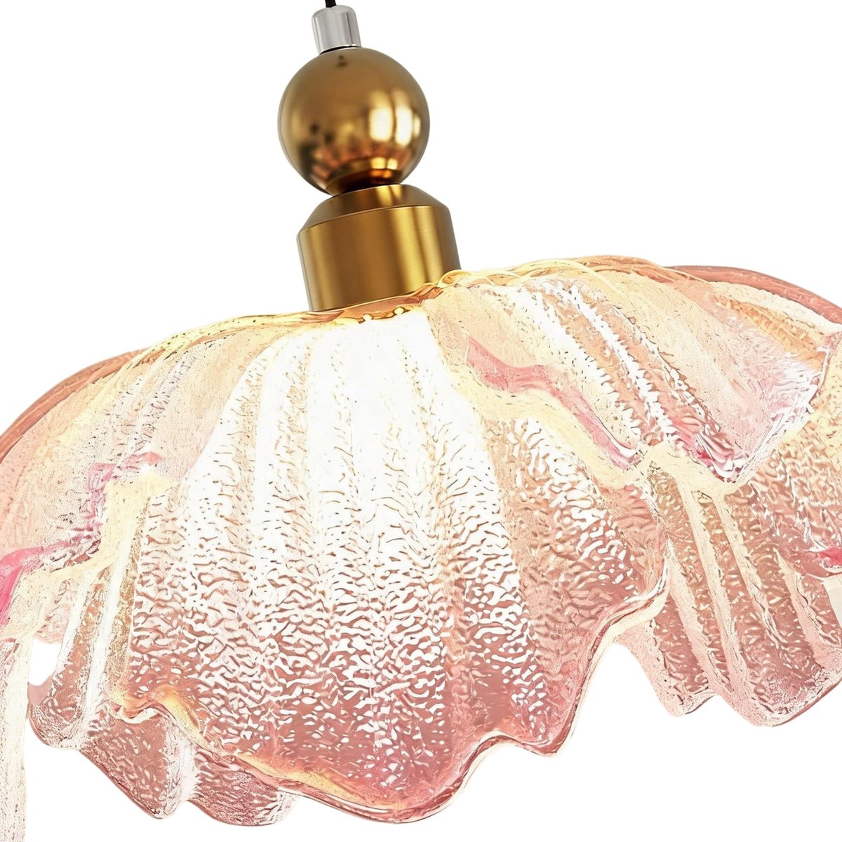 Lampa wisząca kwiatowy klosz
