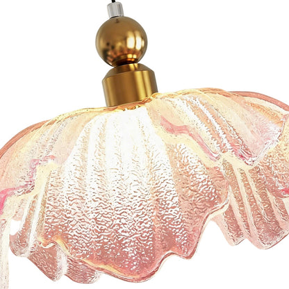 Lampa wisząca kwiatowy klosz