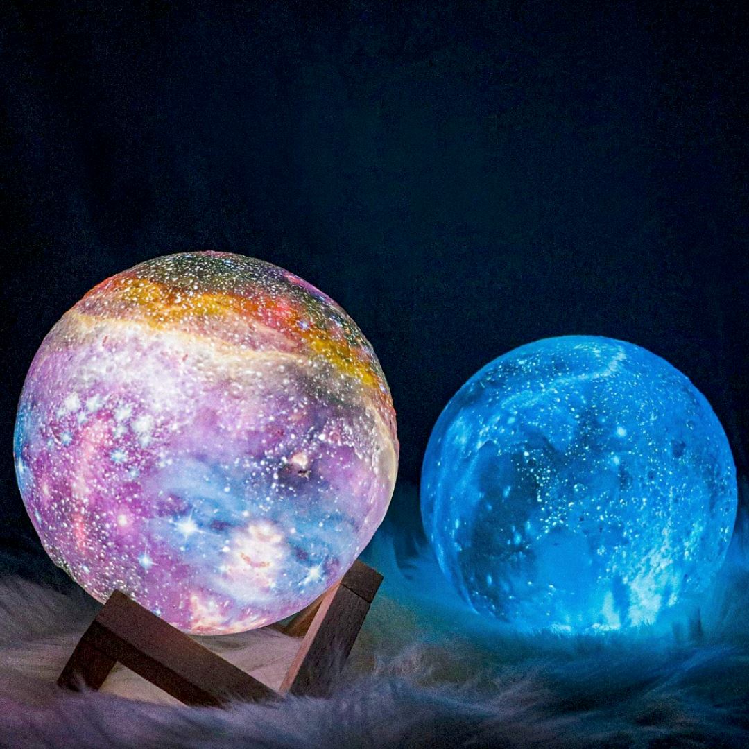 3D měsíční lampička Galaxie
