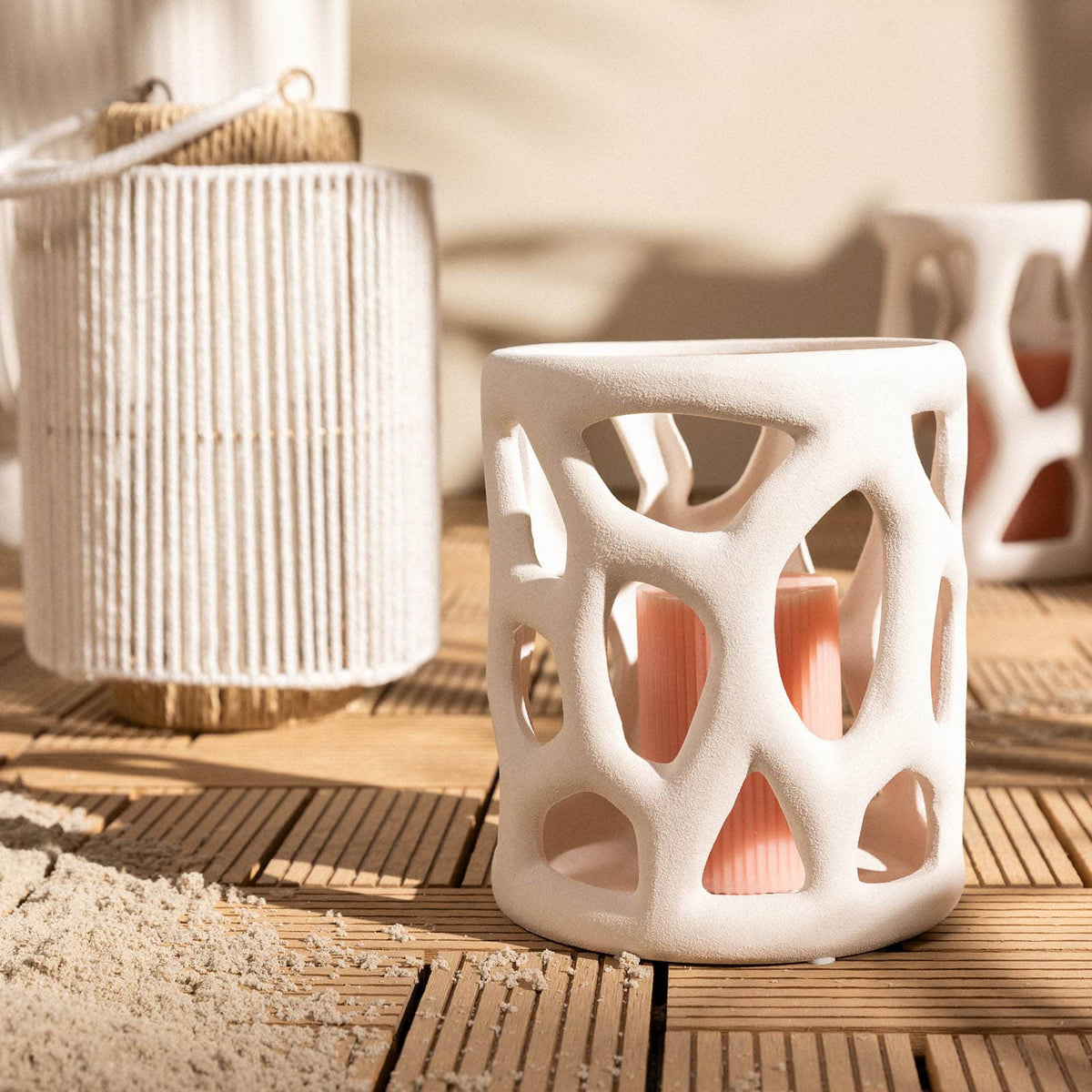 Ceramiczne lampiony na świece