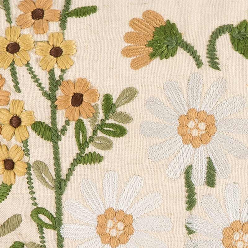 Floral linen pillowcase