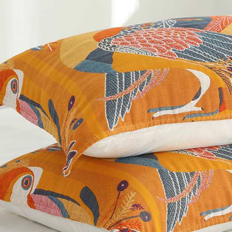 Pillow towels with a bird design, 2 pcs.