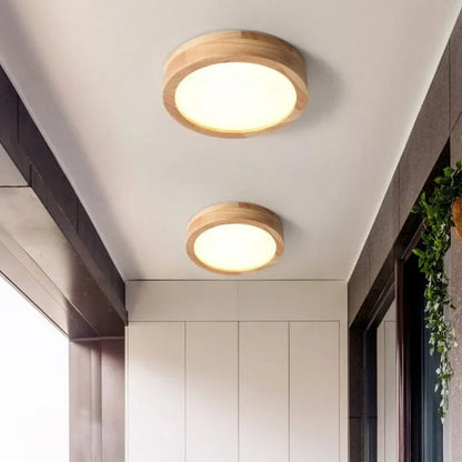 Dřevěná stolní LED lampa