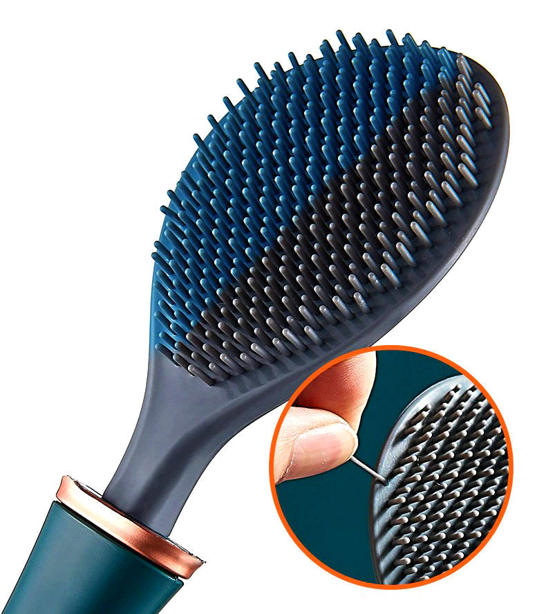 Silicone toilet brush with holder