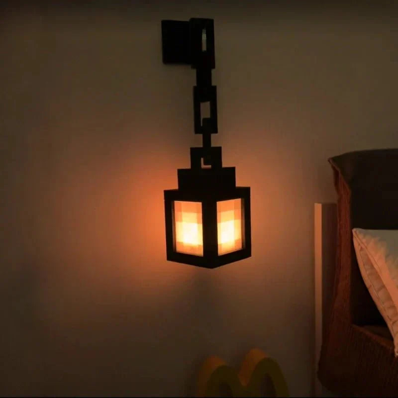 Lampe de chevet LED rétro pixelisée