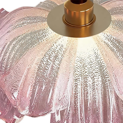 Lampa wisząca kwiatowy klosz