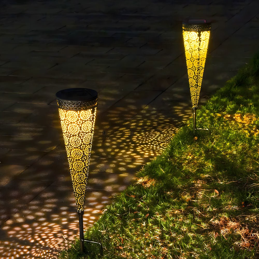 Solární kuželové lampy, sada 2 ks.