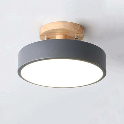 Lampa sufitowa drewniana z ściemnianiem