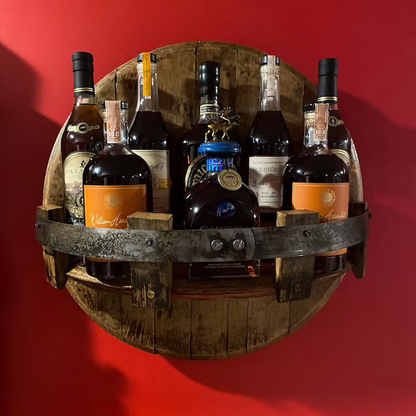 Wall-mounted bottle rack