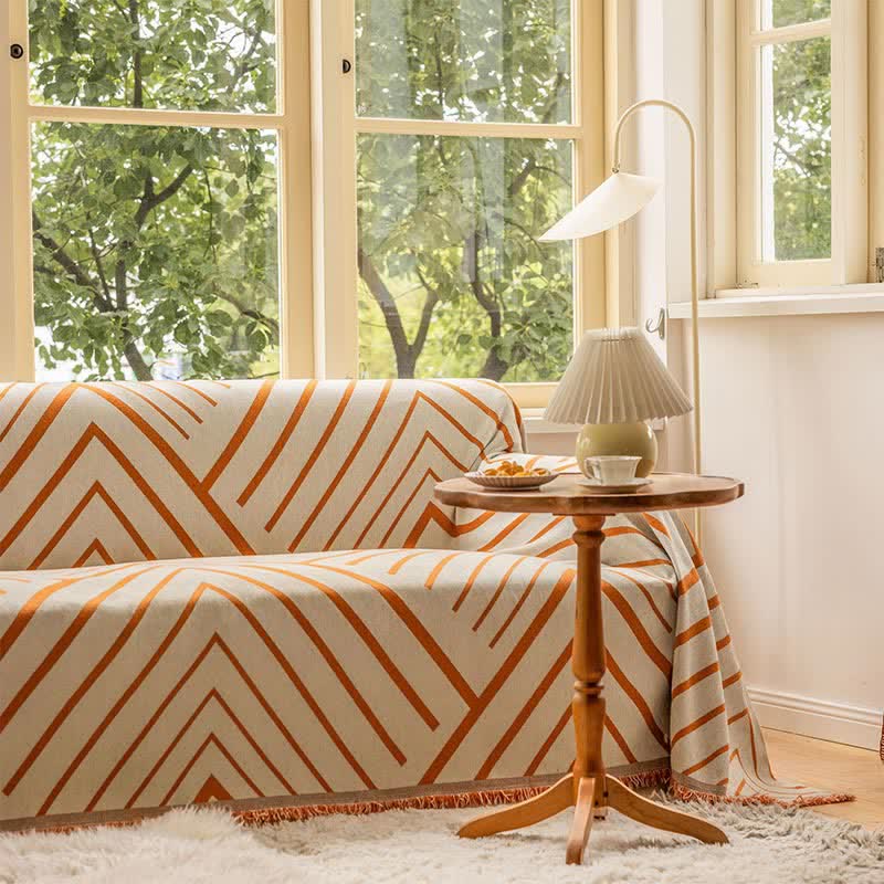 Diamond-pattern sofa cover