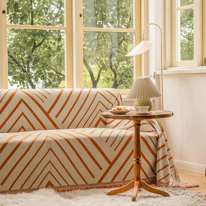 Diamond-pattern sofa cover