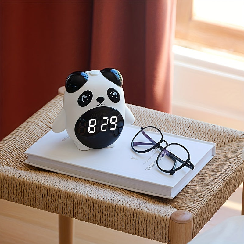 Panda alarm clock with temperature display