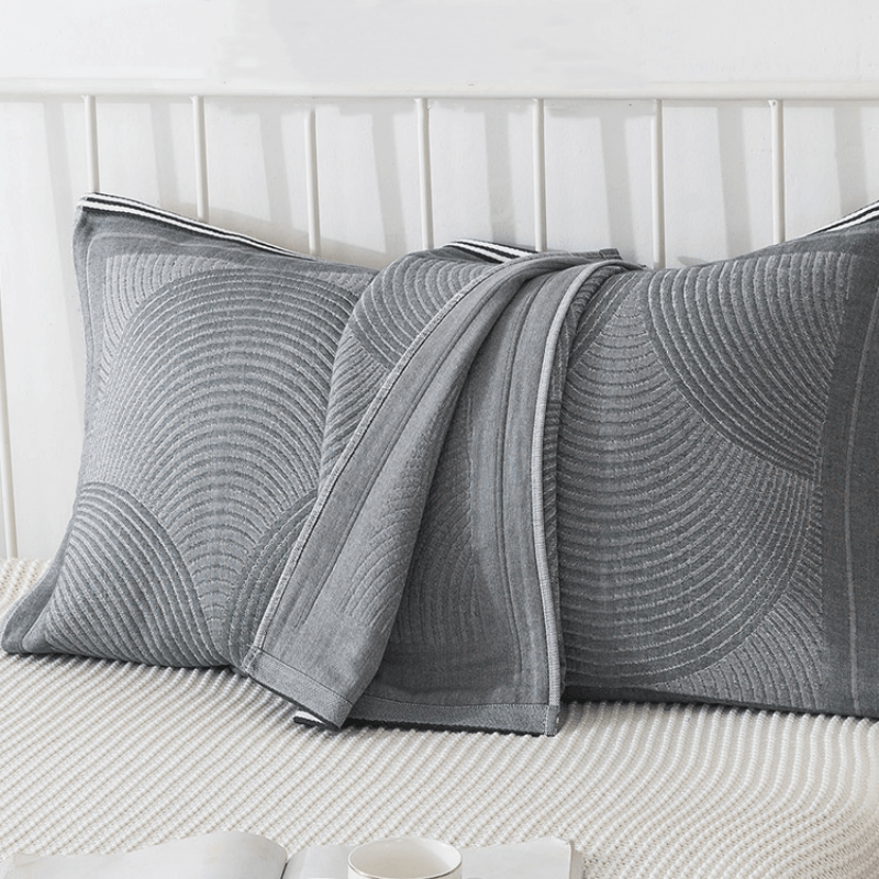 Serviettes pour oreiller en tissu peigné, 2 pièces.