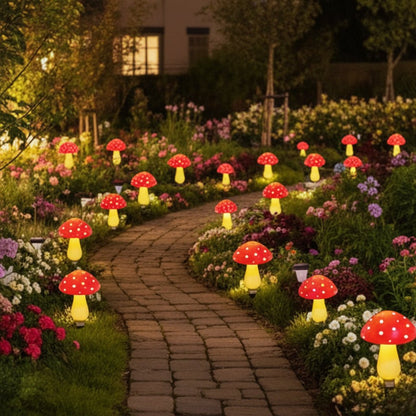 Mushroom-shaped solar garden lamp