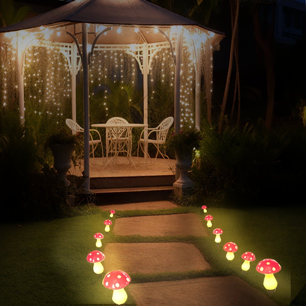 Mushroom-shaped solar garden lamp