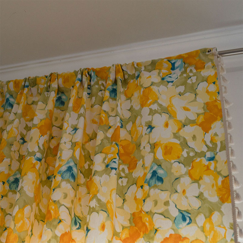 Linen semi-blackout curtain