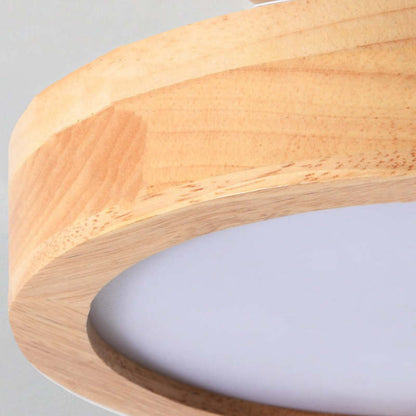 Lampa sufitowa drewniana z ściemnianiem