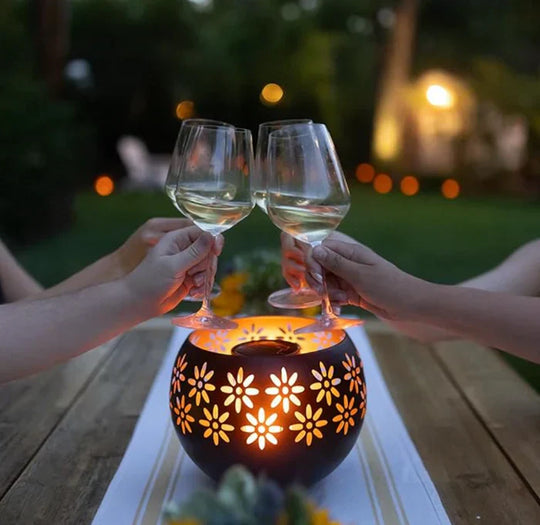 Ceramic candle holder with a dimmer switch