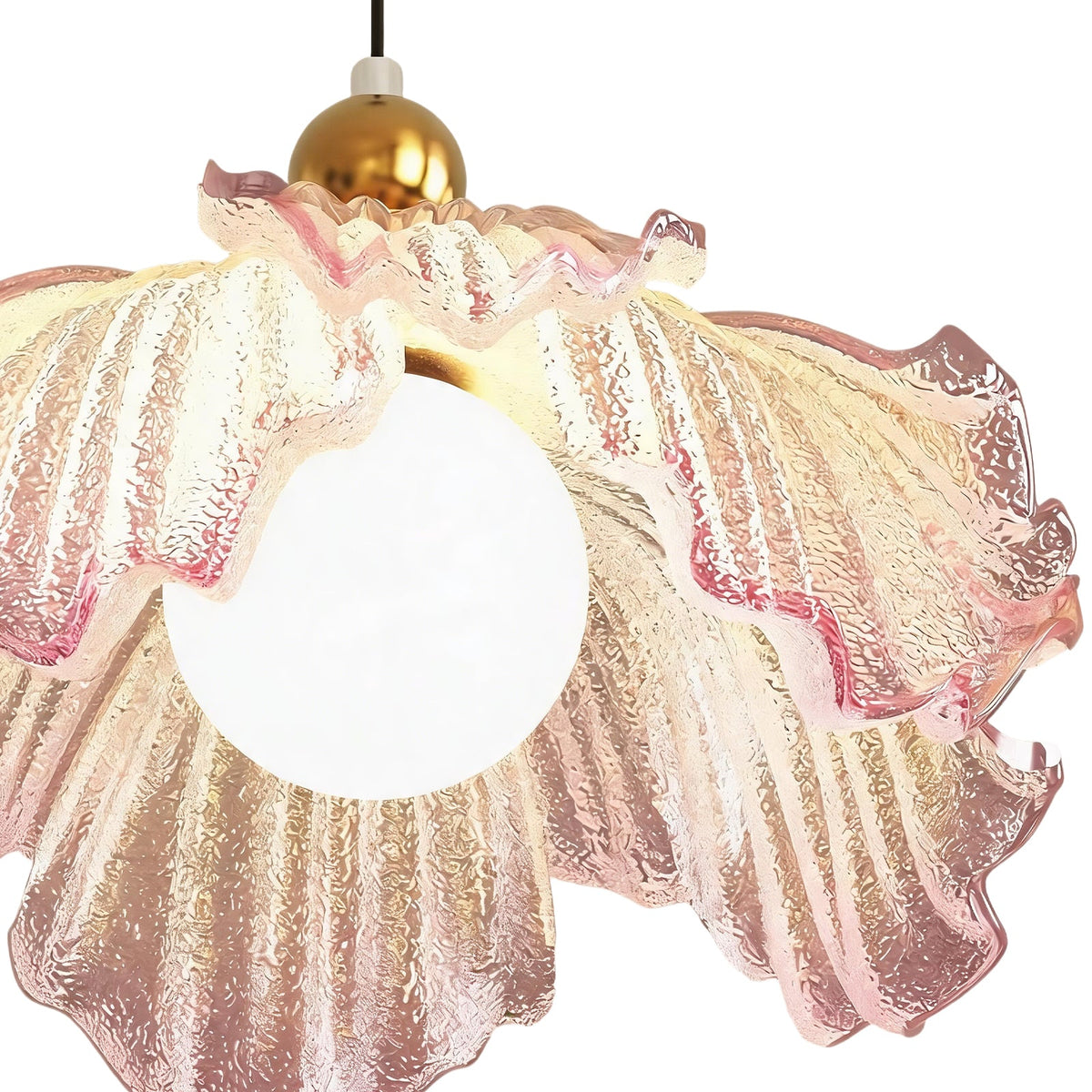 Lampa wisząca kwiatowy klosz