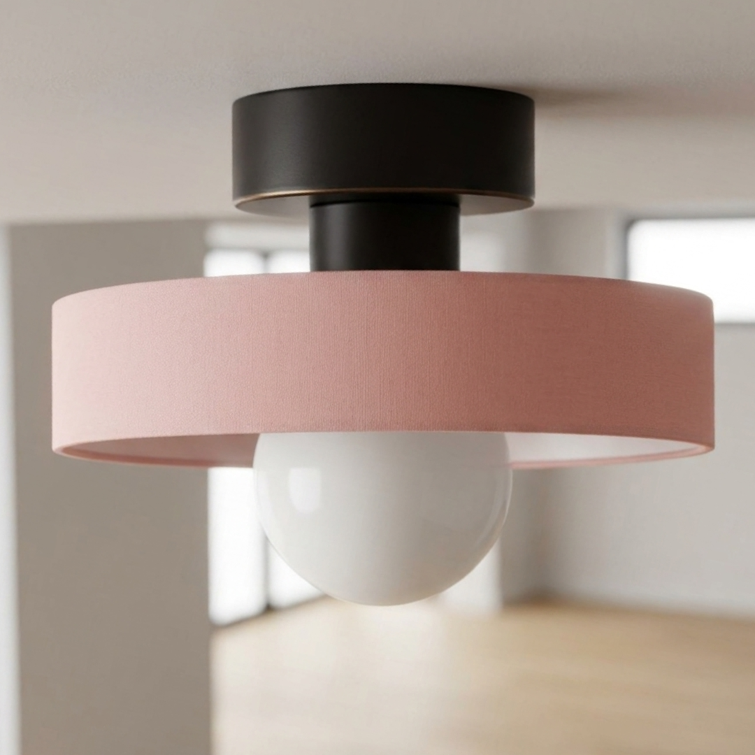 Lampa sufitowa tekstylny abażur