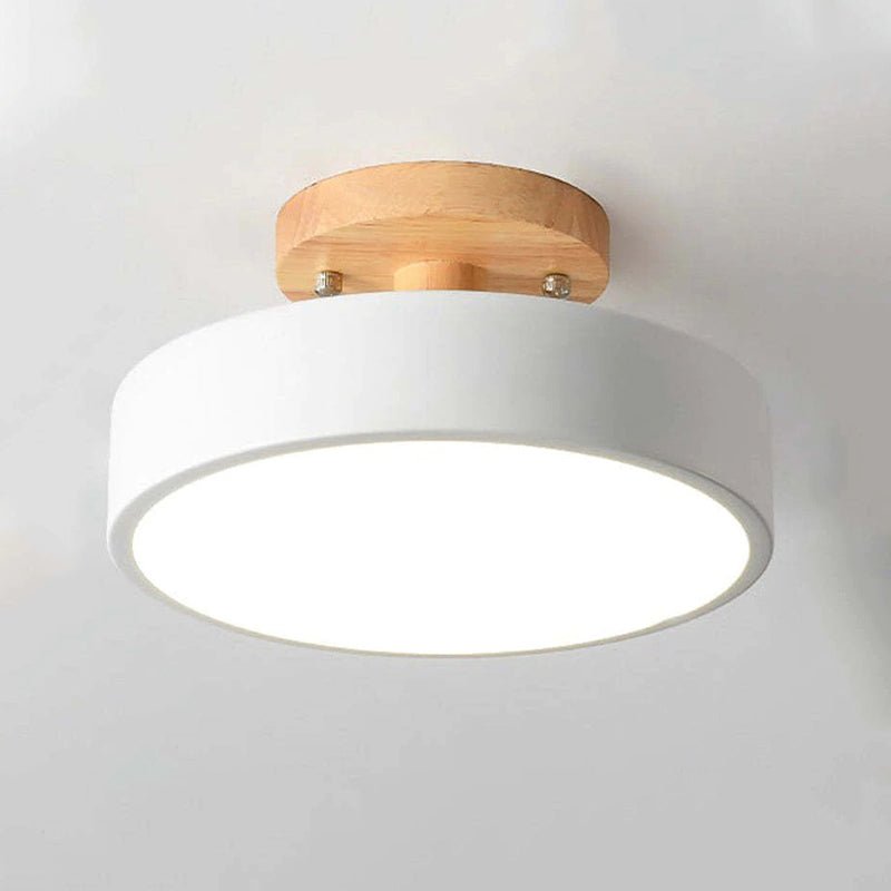 Lampa sufitowa drewniana z ściemnianiem