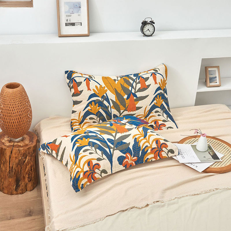 Floral pillow towel
