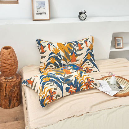 Floral pillow towel