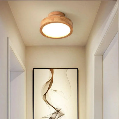 Dřevěná stolní LED lampa