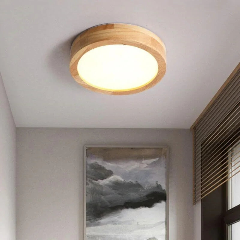 Dřevěná stolní LED lampa
