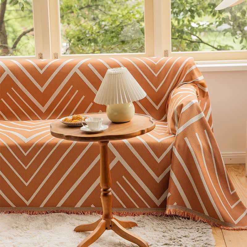 Diamond-pattern sofa cover