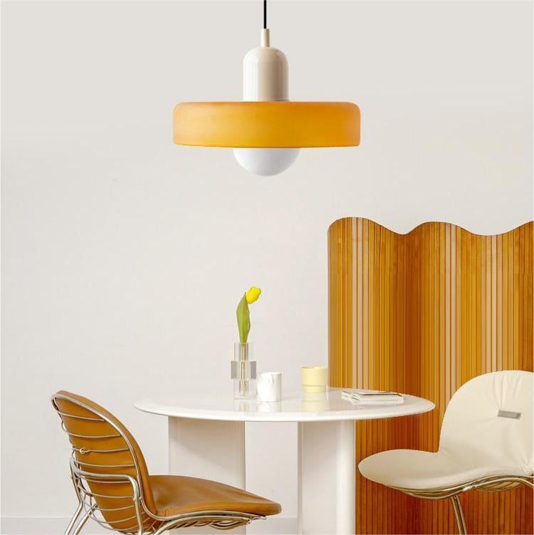 Lampa wisząca kolorowe szkło