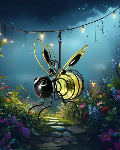 Lampe solaire en forme d’abeille