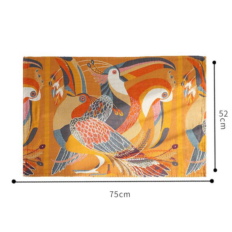 Pillow towels with a bird design, 2 pcs.