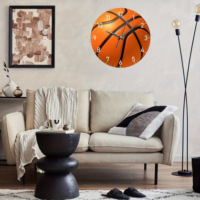 Basketball-themed wall clock