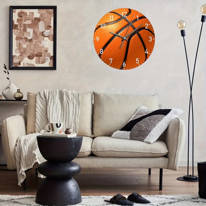 Basketball-themed wall clock