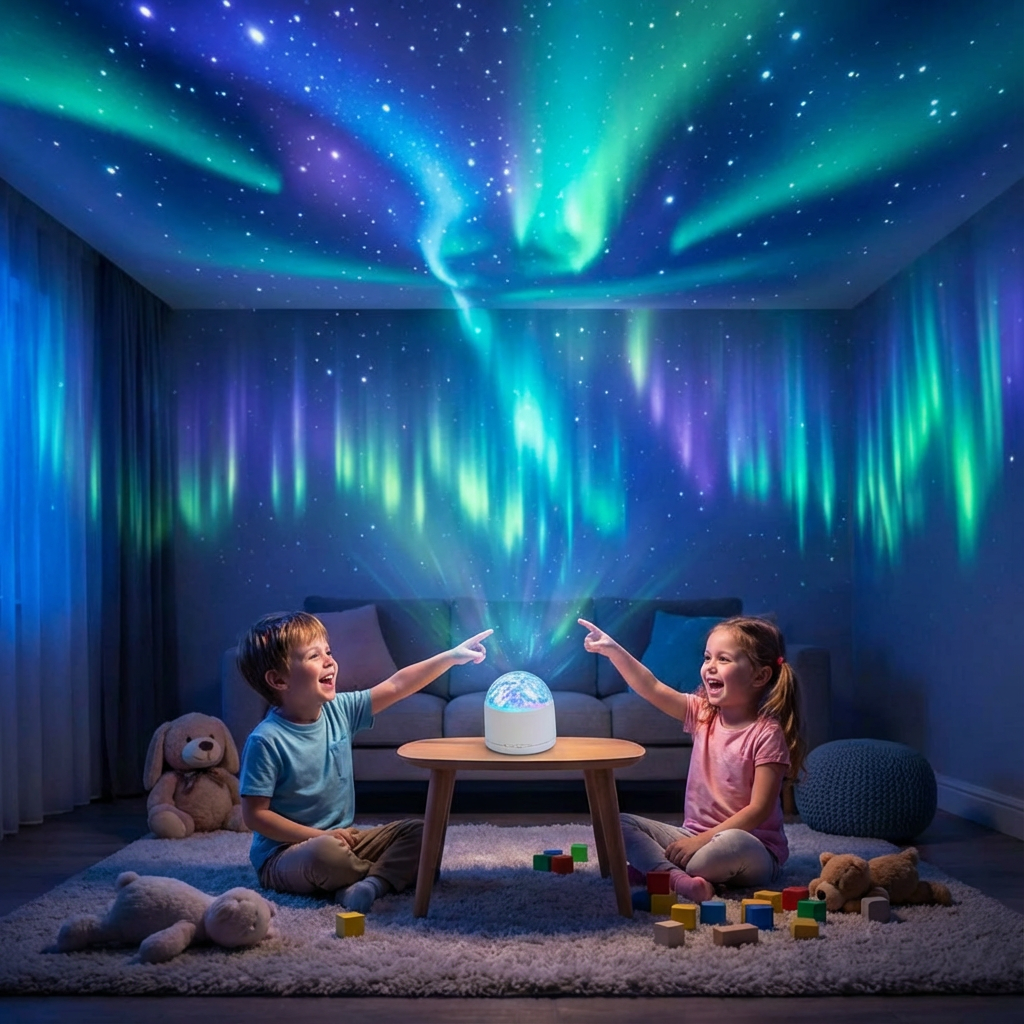 LED projektor polární záře