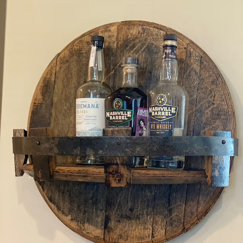 Wall-mounted bottle rack