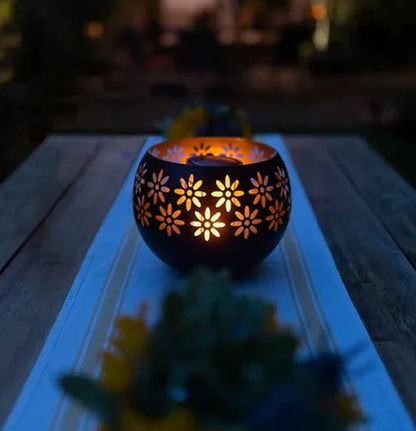 Ceramic candle holder with a dimmer switch