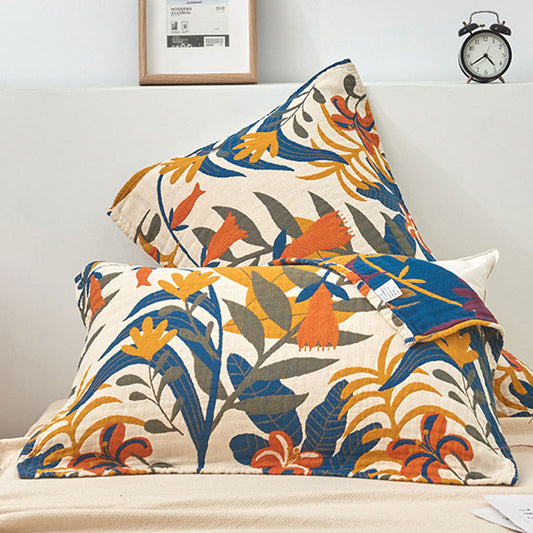 Floral pillow towel