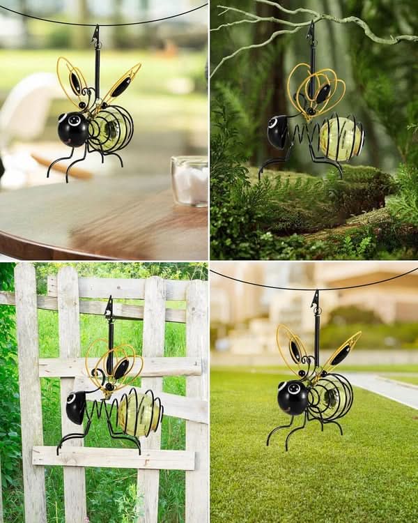 Lampe solaire en forme d’abeille