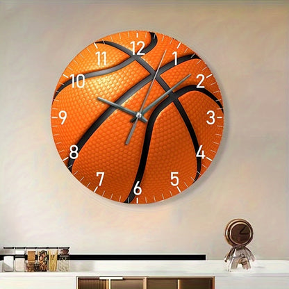 Basketball-themed wall clock